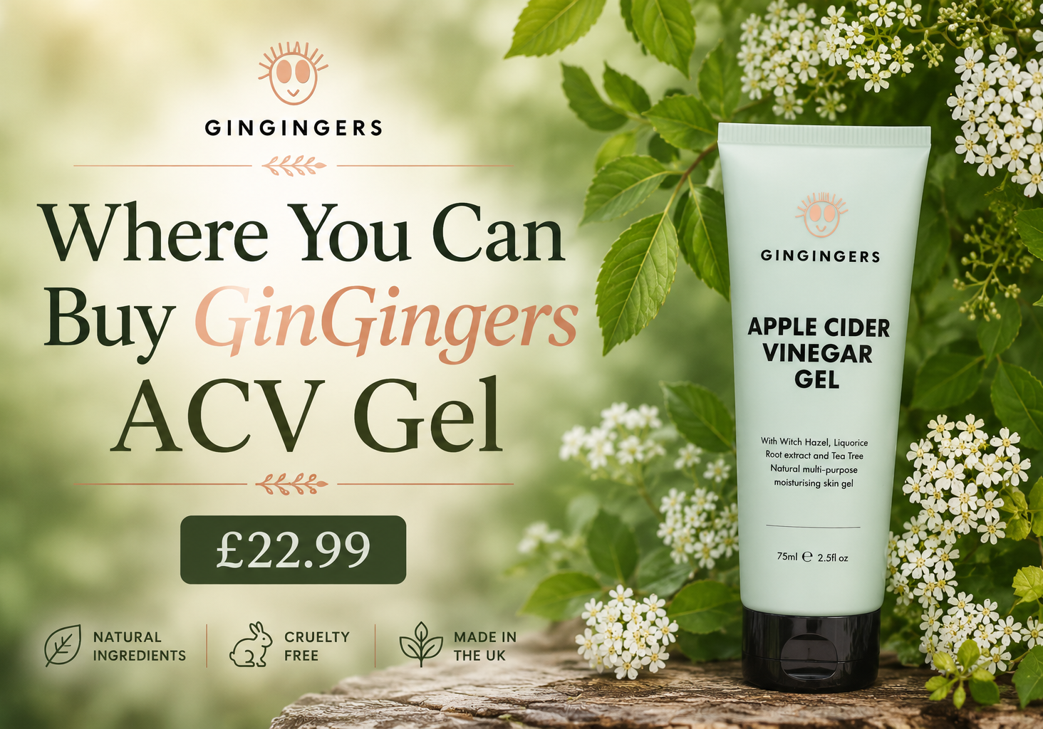 Where You Can Buy GinGingers ACV Gel £22.99